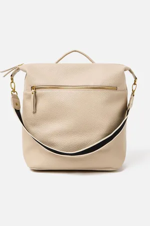 Oliver Bonas Brown Ethel Stripe Backpack one