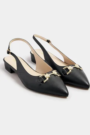 Long Tall Sally Metal Trim Sling Back Shoes
