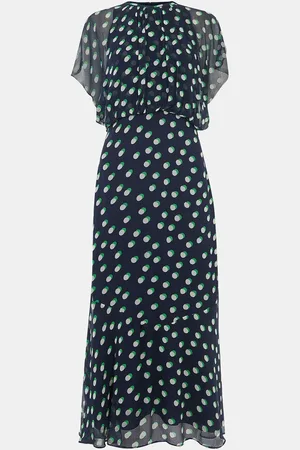 Whistles Moon Spot Print Midi Dress AU 6