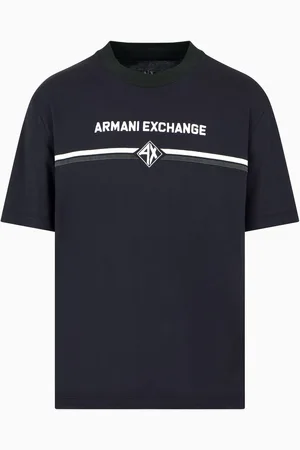 Armani Exchange Navy Logo 100% Cotton T-Shirt medium