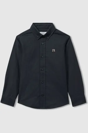Reiss Benton 3-9 yrs 100% Cotton Oxford Embroidered Button Down Shirt 9