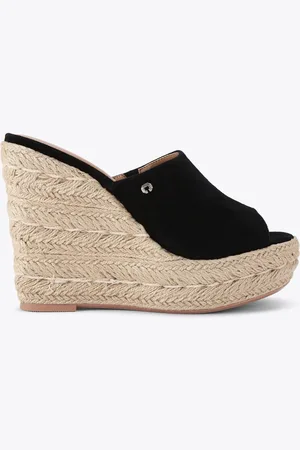 Carvela Comfort Fiorella Wedge Black Sandals AU 8 (EU 39)