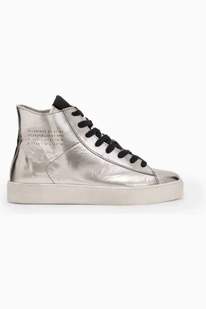 AllSaints AllSaints Silver Tana Met High Top trainers eu355uk3