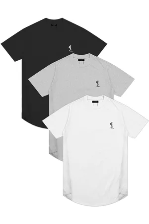 Religion Black 100% Cotton Essential Swag Curved Hem T-Shirts 3 Pack S