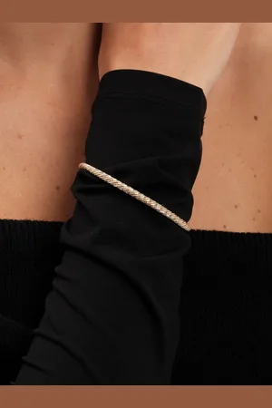 Moodstreet Gold Tone Crystal Cuff Bracelet one