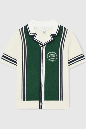 Reiss Appling 3-9 yrs Cotton Colour-Block Varsity Shirt 4