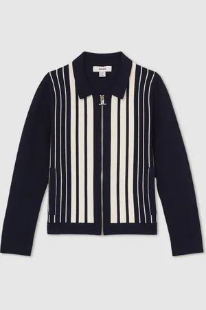 Reiss Ambient 3-9 yrs Striped Zip-Through Knit Overshirt 3