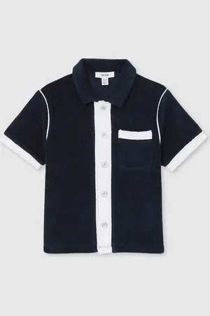 Reiss Micah 3-9 yrs Velour Colour-Block Shirt 5