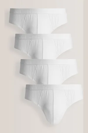 Next White 4 pack Cotton Rich Briefs 3XL