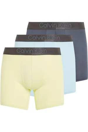 Calvin Klein Yellow Brushed Micro Stripe Boxer Briefs 3 Pack xlarge
