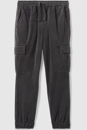 Reiss Steel Grey Aymos 13-14 yrs Corduroy Drawstring Trousers 158164cm