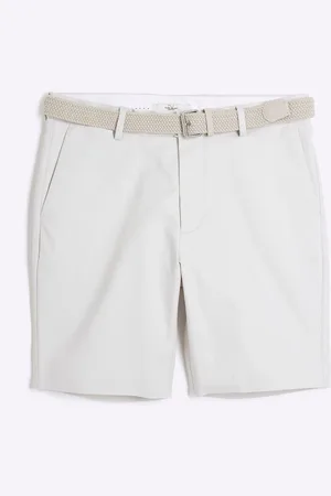 River Island Belted Core Decal Chino Shorts 32W x 31L (UK 32 R)