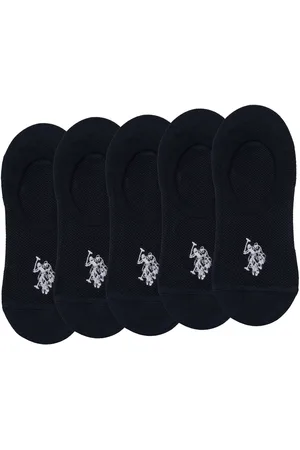 U.S. Polo Assn. U. S. Polo Assn. Black Invisible Trainer Socks 5 Pack 4-6.5
