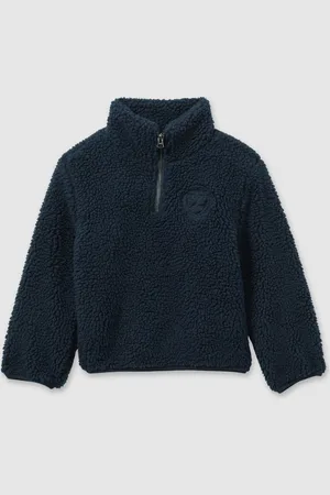 Reiss Navy Dalton Logo Embroidered Fleece Sweatshirt 9
