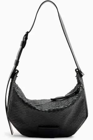 AllSaints AllSaints Black Madea Snake Effect Shoulder Bag one