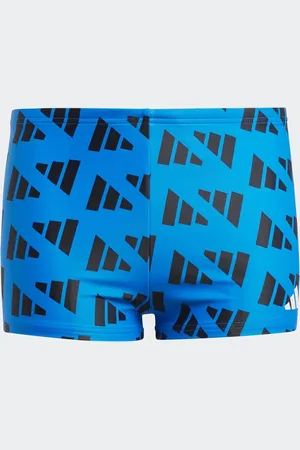 adidas Logo Graphic Swim Boxer Shorts 166168cm