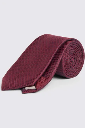 Moss Maroon Red Textured Tie onesize