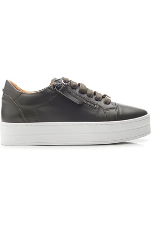 Moda In Pelle Abbiy Chunky Slab Sole Side Zip Lace Up Trainers AU 9 (EU 40)