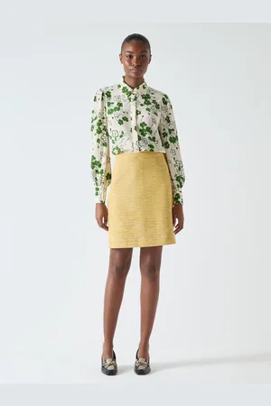 LK Bennett Varley Cotton Blend Tweed Mini Skirt AU 12