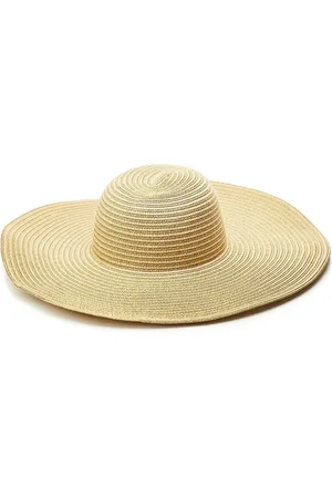 Moda In Pelle Natural Verona Wide Brim Striped Floppy Hat one