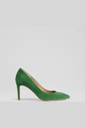 LK Bennett Floret Fern Kid Suede Stiletto Heel Courts AU 7 (EU 38)
