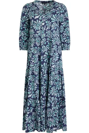 Weird Fish Lainey Printed Seersucker Midi Dress 12