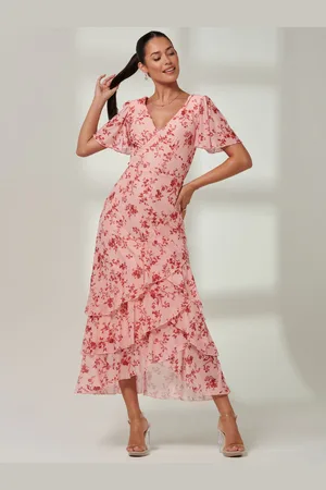 Jolie Moi Daleysa Frill Hem Mesh Maxi Dress 10