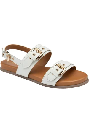Ravel White Leather Slingback Sandals AU 7 (EU 38)