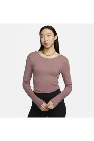 Nike Sportswear Chill Knit Women's Tight Scoop-Back Long-Sleeve Mini-Rib Top