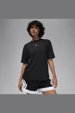 Jordan Sport keyhole short sleeve t-shirt in black