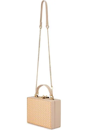 Olga Berg TORI Wicker Box Bag