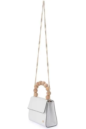 Olga Berg CAYLEE Wood Bead Handle Bag