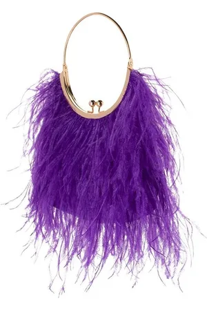 Olga Berg PENNY Feathered Frame Bag