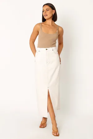 Petal & Pup Rana Denim Midi Skirt