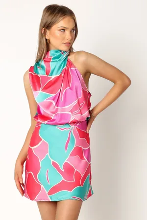 Petal & Pup Anabelle Halter Neck Mini Dress