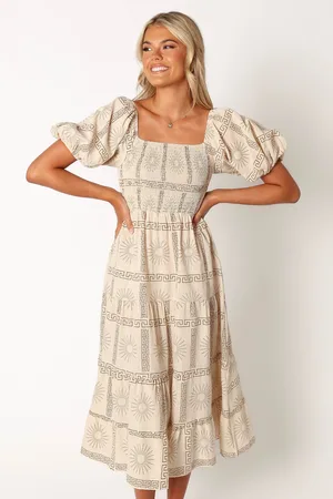 Petal & Pup Soliel Puff Sleeve Midi Dress