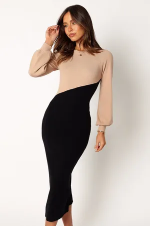 Petal & Pup Sally Long Sleeve Midi Dress