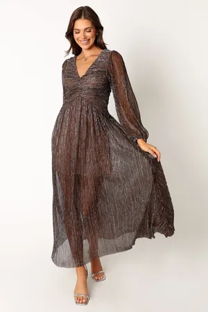 Petal & Pup Lustre Long Sleeve Midi Dress