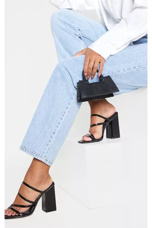 PRETTYLITTLETHING Block Heel Strappy Mule Sandal