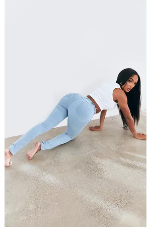 PRETTYLITTLETHING Shape High Waisted Super Stretch Denim Skinny Jeans