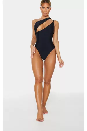 PRETTYLITTLETHING Asymmetric Double Strap Swimsuit