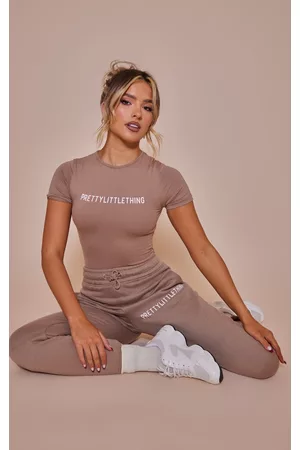 PRETTYLITTLETHING Logo Short Sleeved Bodysuit