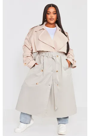 Prettylittlething Women's Belted Trench Coat