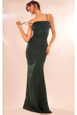 PRETTYLITTLETHING Corset Draped Strappy Bridesmaid Dress