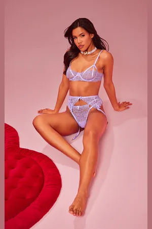 Scallop Edge Mesh Lingerie Set