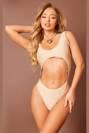 PRETTYLITTLETHING High Leg Cut Out Swimsuit