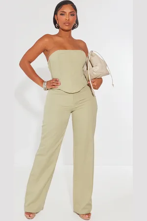 PRETTYLITTLETHING Shape Woven Low Rise Pants