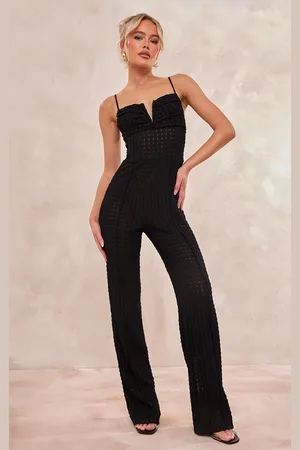 Tall Stone Corset Detailed Wide Leg Jumpsuit