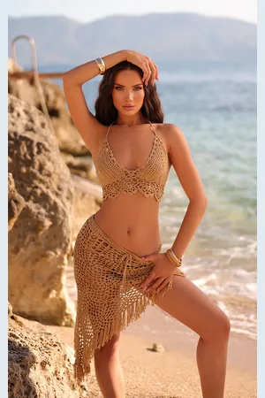 PRETTYLITTLETHING Crochet Mini Beach Skirt
