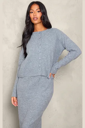 PRETTYLITTLETHING Tall Melange Soft Knit Basic Button Up Cardigan